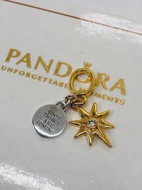 Pandora Engravable North Star Lab-grown Diamond Dangle Charm